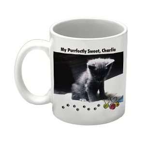  Purrfectly Sweet Cat Personalized Photo Coffee Mug 