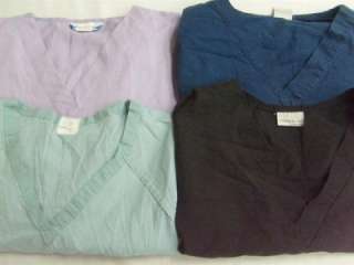 Nurse Medical Dental Vet Scrubs Lot Solid Color Shirts Tops 2XL XXL 2X 