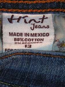 Hint Jeans Size 13 Juniors 5 Pocket Stretch  