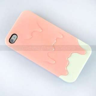   Pink Sweet ice Cream Hard Slider Case Cover For iPhone 4G 4S  