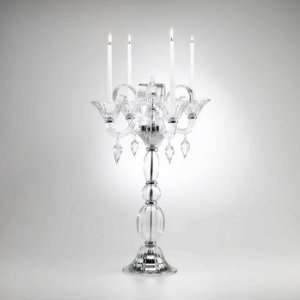  Cyan Lighting 02666 Clear Glass Table Candle Holder, Rose 