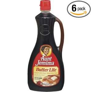 Aunt Jemima Lite Syrup Butter Flavor, 24 Ounce (Pack of 6)  