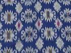 ikat fabric blue  