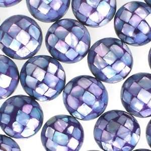  15mm Purple Mother of Pearl Round Beads Arts, Crafts 