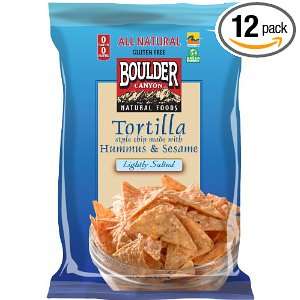 Boulder Canyon Tortilla Chips With Hummus & Sesame   Lightly Salted, 7 