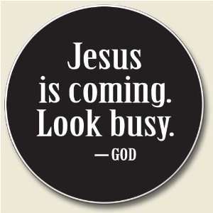  Jesus is Coming. Look Busy. Stone Auto Car Coaster (1 