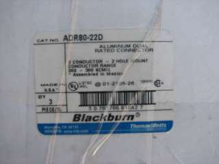 Blackburn ADR80 22D Aluminum Dual Rated Terminal Connector Lugs (4)