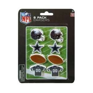  Nfl, Dallas Cowboys 8Pk Shaped Erasers Case Pack 72 Electronics
