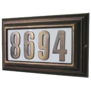   LTL 1301FB Edgewood Large Lighted Address Plaque in French Bronze