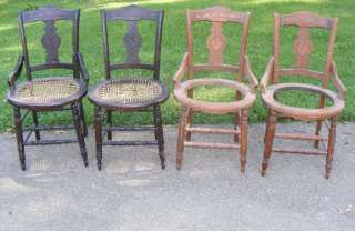 Early Art Nouveau / Victorian Burled Walnut Chairs  