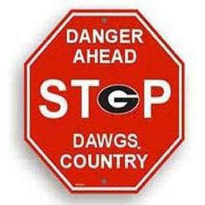  Georgia Bulldogs Stop Sign
