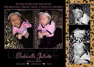 UNIQUE Photo Baby GIRL Birth Announcements 50+ Des  