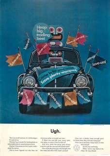 1964 Vintage Ad   Volkswagen, VW Beetle Ugh Stickers  
