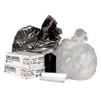 500ct. 20 30 Gallon Trash Garbage Bags Natural Clear Color  
