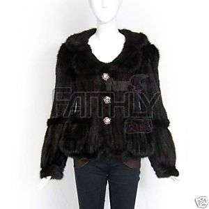New Brand Mink Fur Knitted Ladys Jacket/coat/overcoat  