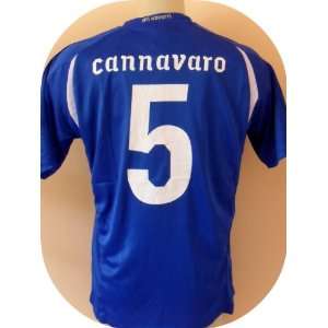 ITALY # 5 CANNAVARO SOCCER JERSEY SMALL.NEW  Sports 