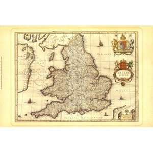  Anglia Map   Poster (15x11) Patio, Lawn & Garden