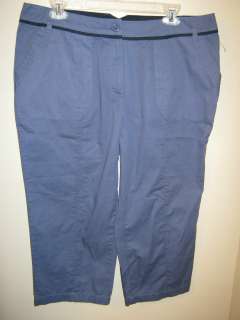 blue Bm capri pants casual wear misses14 light weight Coolstuff2cheap 