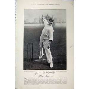   Alec Hearne Webbe 1895 Cricket Sport Bowling Ball Bat