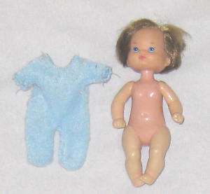 Doll 4.5 Short Hair Mattel 1976 Barbie Doll w Blue  