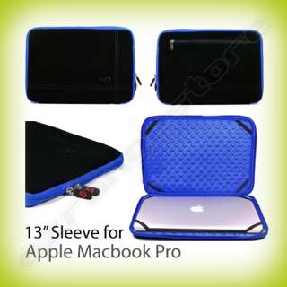 13.3 Black/Blue Laptop Sleeve Case Bag Cover for Apple Macbook Pro 