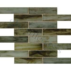   Sold by the Box 1 3/8 x 6 Brown Pool Frosted Glass Tile   16420