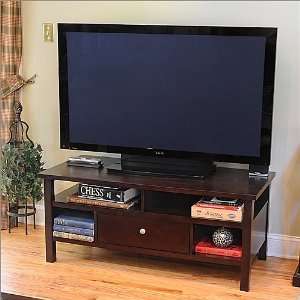  TV Stand Bay Shore Collection Flat Screen or Tube Espresso TV Stand 