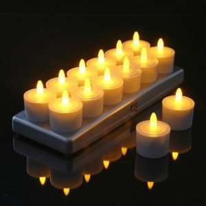   Rechargeable Tea Lights; Steady On Non Flickering A