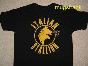 Rocky Balboa Italian Stallion Logo Movie Black Shirt  