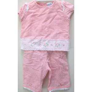  Baby Girl 24 Months, Pink and White Plaid Summer Cotton 2 