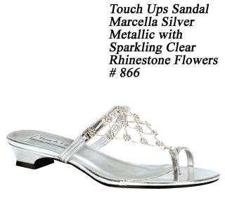   Evening Silver Sandals Flip Flops with Rhinestones Shoes Marcella