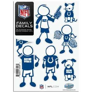  Indianapolis Colts 5in x 7in Family Car Decal Sheet 