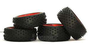 4x 1/10 off road Wheel,Rim &Tyre(Tire),Front &Rear RED2  