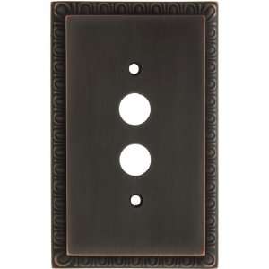  Egg & Dart Design Push Button Switch Plate in Oil Rubbed 