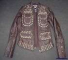 ALL SAINTS, CRUZ DRAPED WATERFALL leather jacket size 10US/12UK 