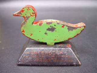Rare Green Duck Co. Chicago IL Advertising Paper Weight  