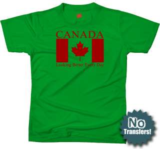 Canada Looking Better Canadian Funny Retro New T shirt  