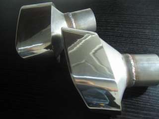 stainless steel angle cut square rolled slant exhaust tip tips tail 
