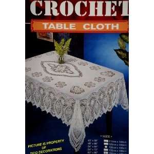   white Crocheted Style Table 60X90Oblong FLT