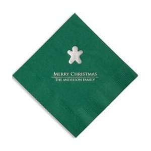  Personalized Stationery   Gingerbread Man Holiday Napkins 