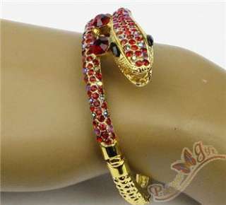 Swarovski silvery Black Diamond Snake Bracelet Bangle