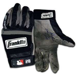  Ruben Sierra Autographed Game Used Batting Gloves with 2005 
