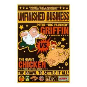  Family Guy Poster Unfinished Business Peter and Chicken 