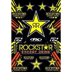    Factory Effex Rockstar Energy Sticker Sheet   15 68702 Automotive