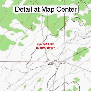  USGS Topographic Quadrangle Map   Zuni Salt Lake, New 