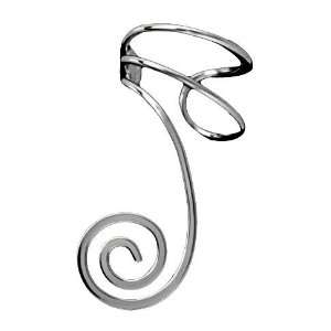    Sterling Silver Left Only Spiral Wire Ear Cuff Wrap Jewelry