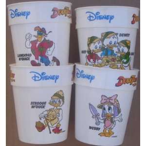 Duck Tales Set Of (4) Plastic Cups From Ziploc Plastic Sandwich Bags