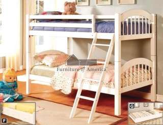 NEW ROYAL MISSION WHITE TWIN BUNK BED SOLID WOOD  