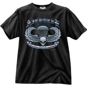  BLACK INK 1 SIDED   AIRBORNE DEATH FROM ABOVE T SHIRT 