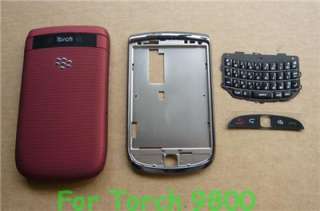 Full Housing faceplate for Blackberry Torch 9800 Red  